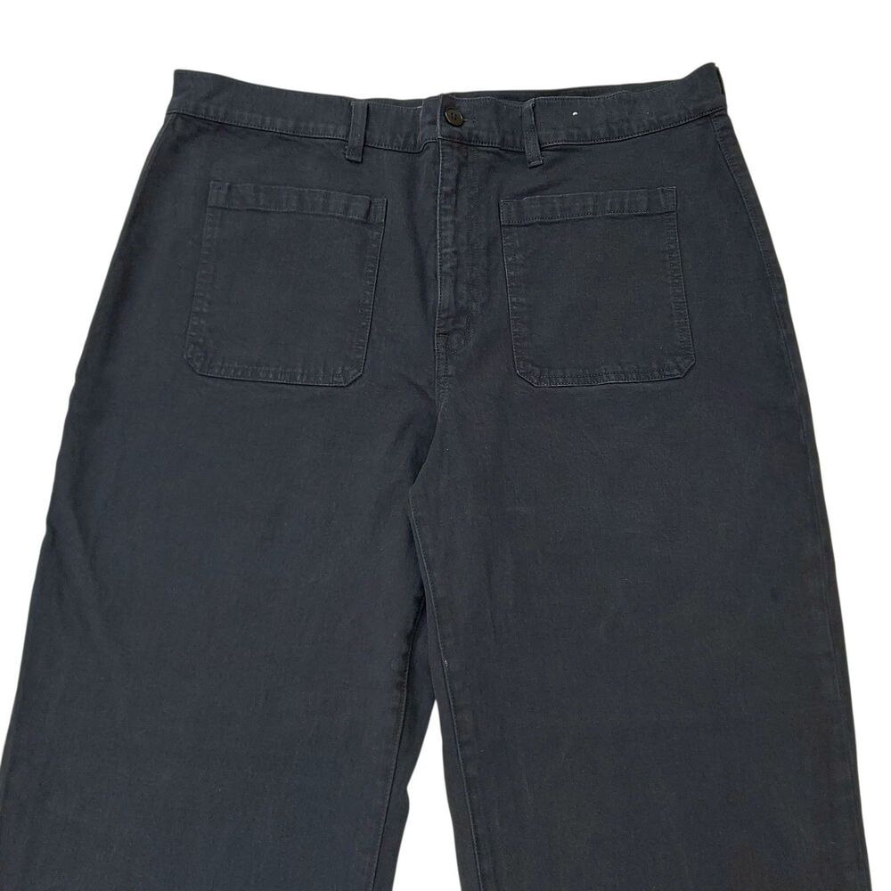 Madewell Emmet Wide Leg Jeans Women 33x30 Navy Blue High Rise Patch Pocket Retro - Picture 7 of 12